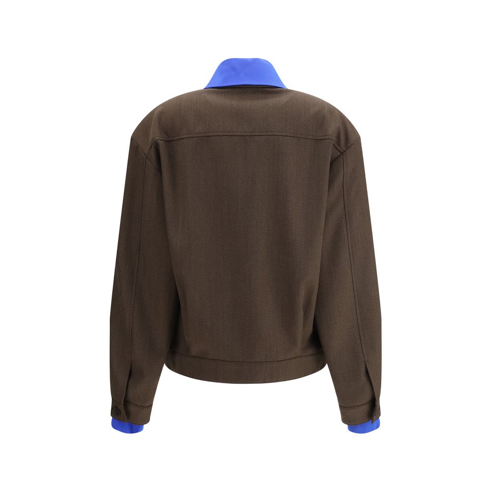 Brown Fleece Wool Bomber