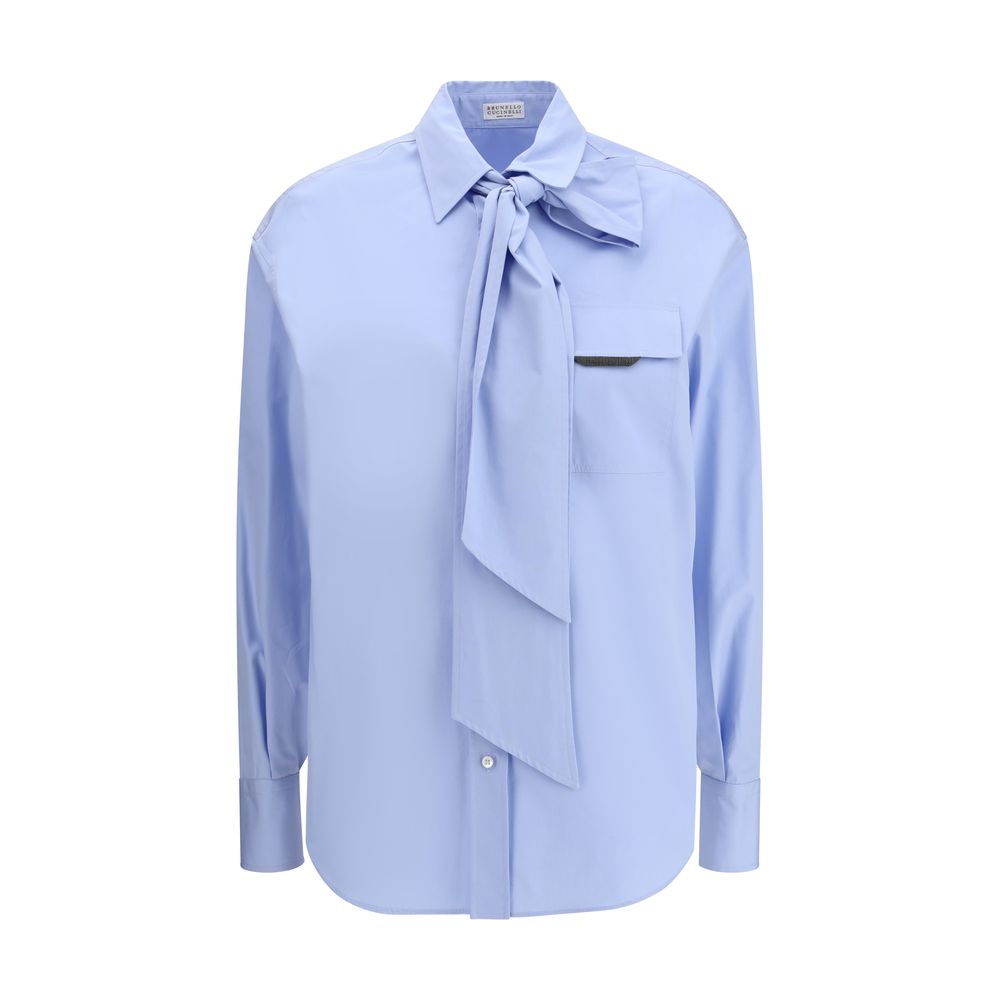 Blue Cotton Dress Shirt