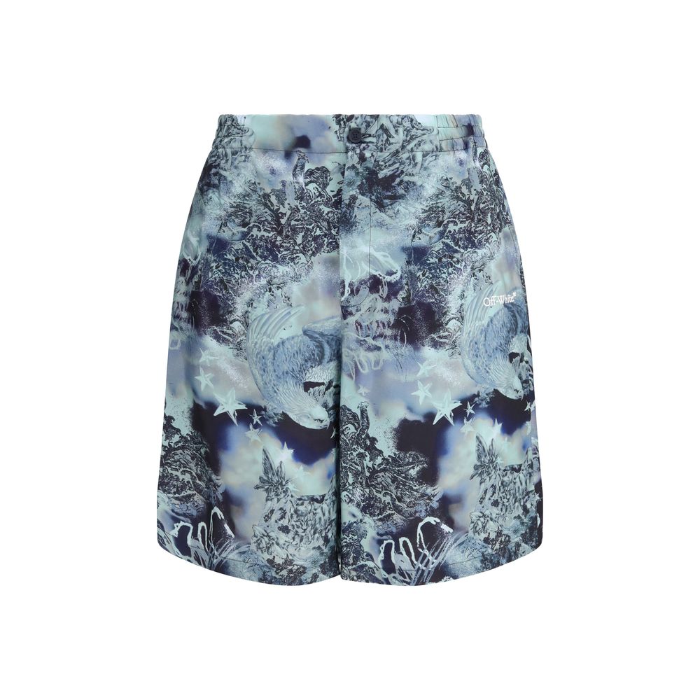 Multicolor Viscose Bermuda Shorts