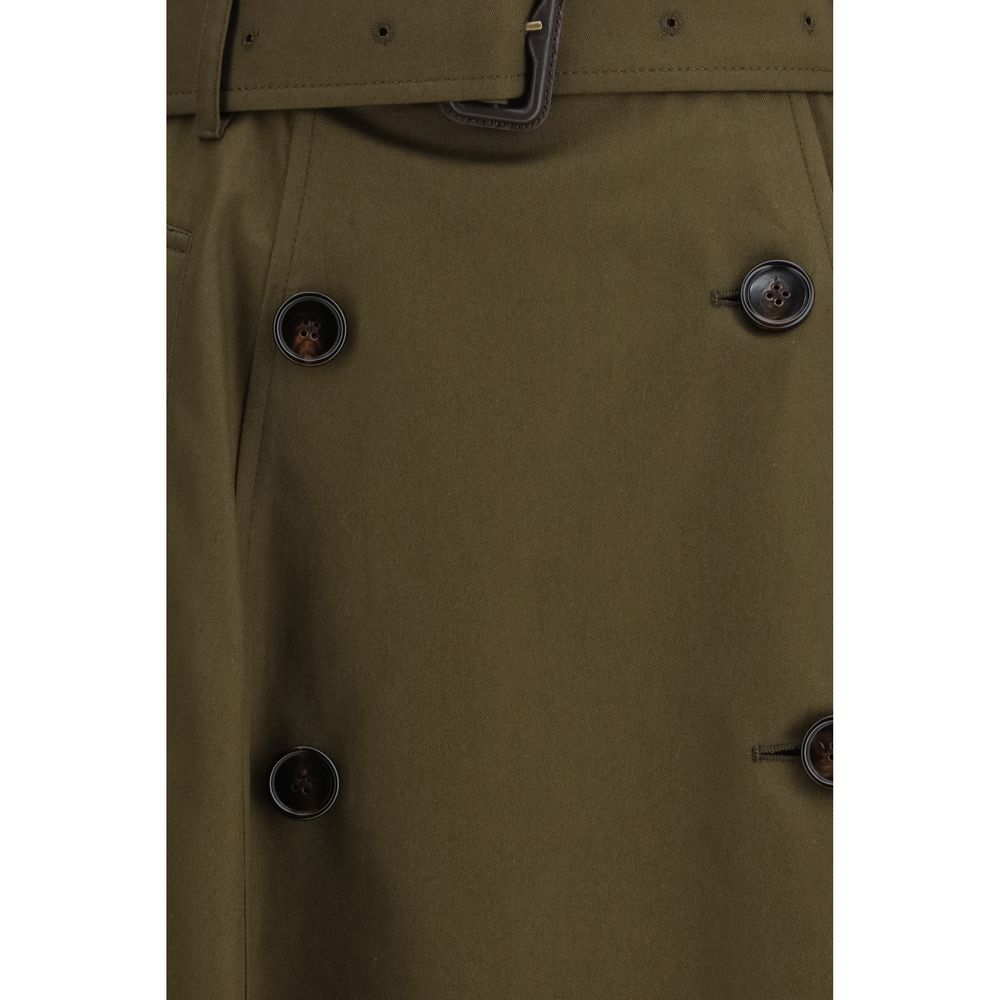 Bicolor Cotton Midi Skirt