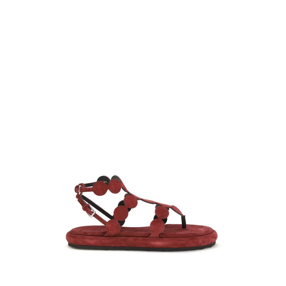 Brown Calf Leather Bos Taurus Platform Sandals