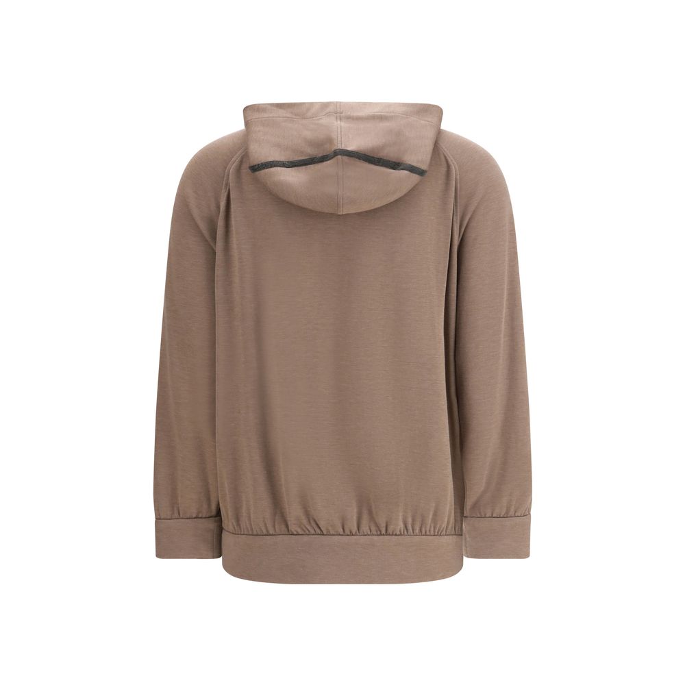 Brown Silk Sweatshirt