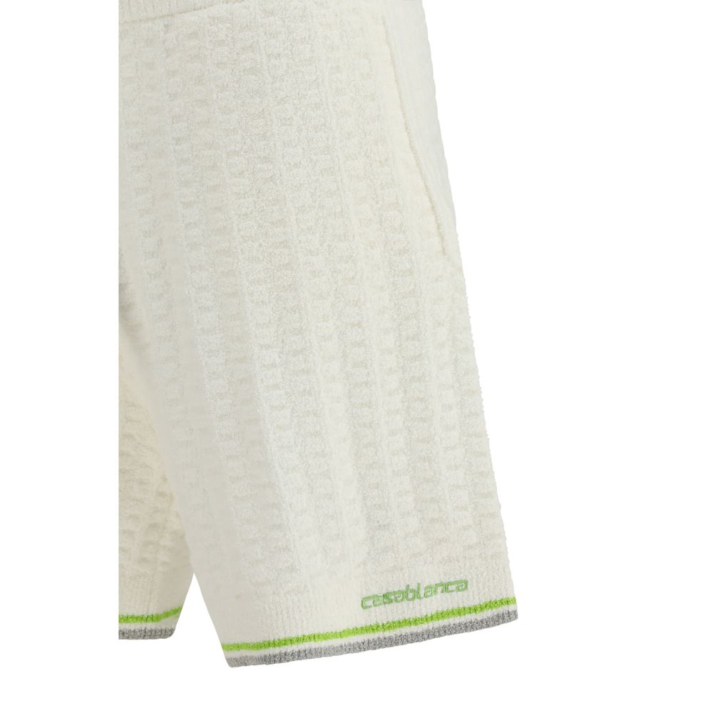 White Cotton Bermuda Shorts