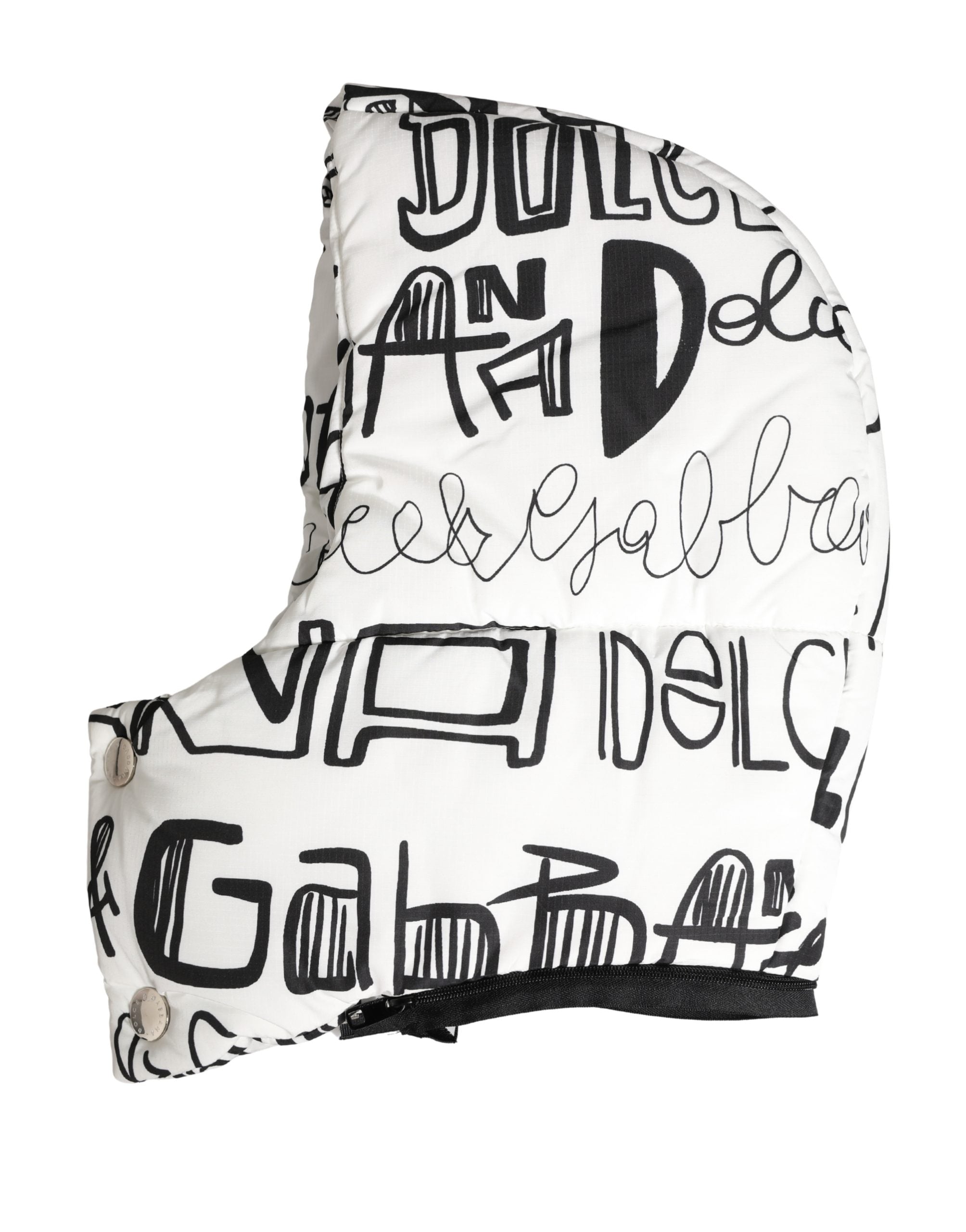 White Logo Print Whole Head Wrap Capello Hat