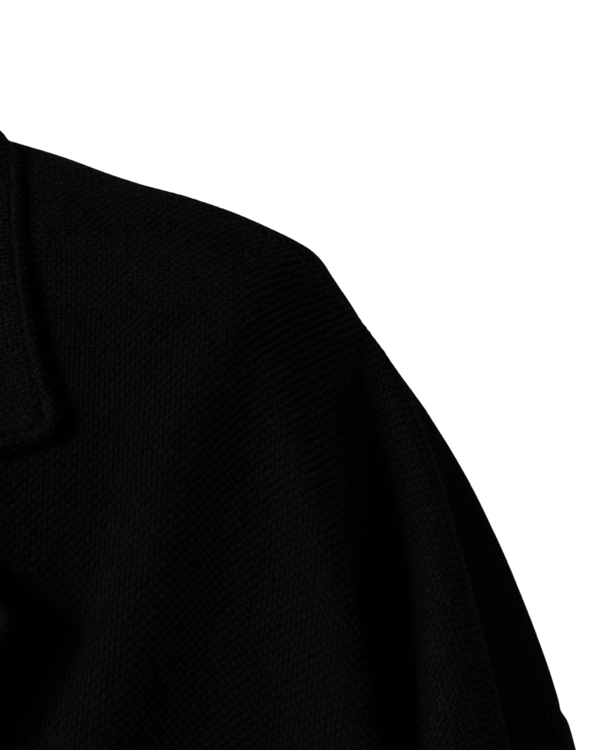 Black Double Breasted 2 Buttons Suit Jacket