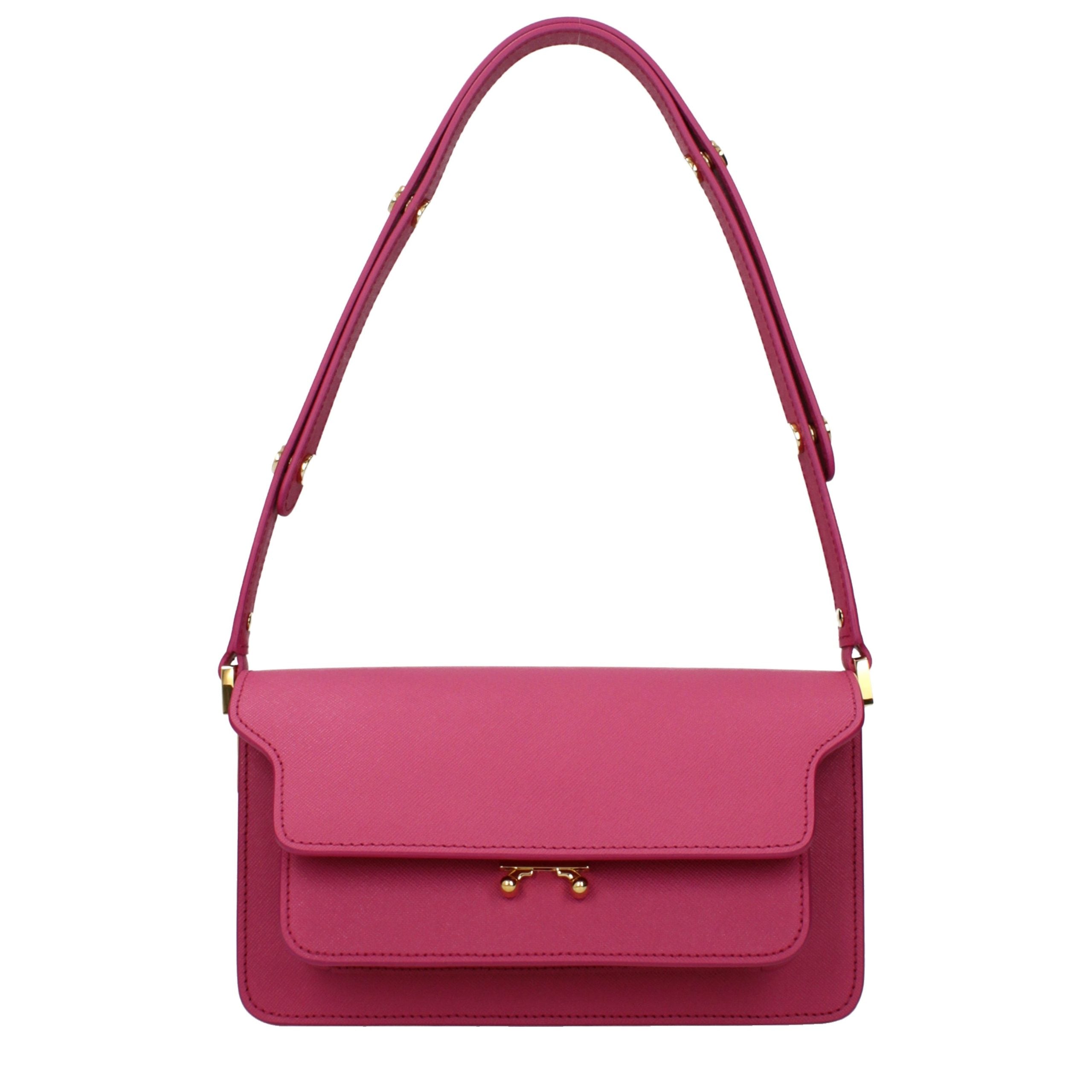 Pink Leather Shoulder Bag