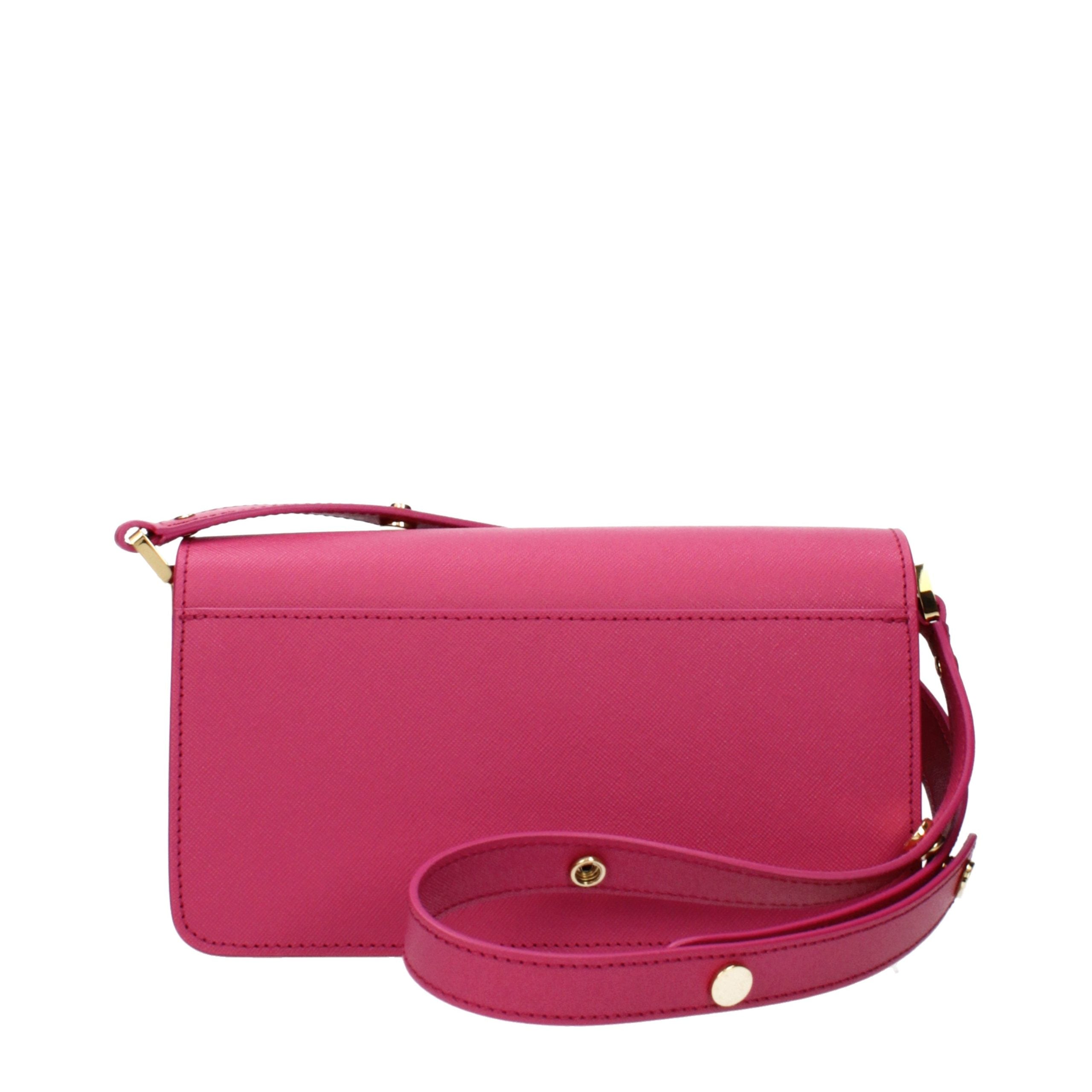 Pink Leather Shoulder Bag