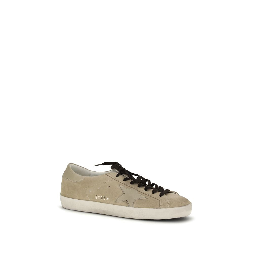 Beige Calf Leather Bos Taurus Low Top Sneakers