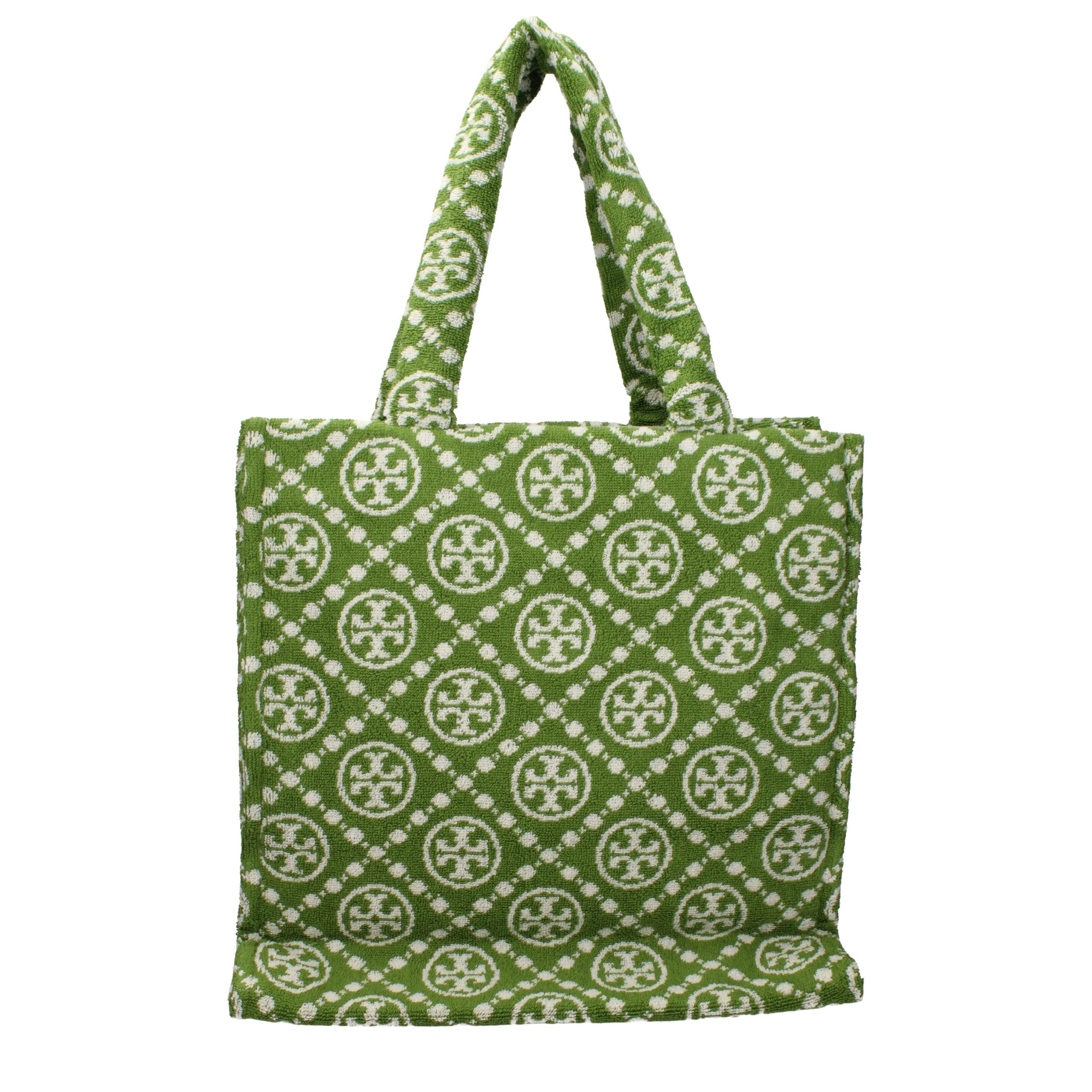 Green Cotton-Like Shoulder Bag