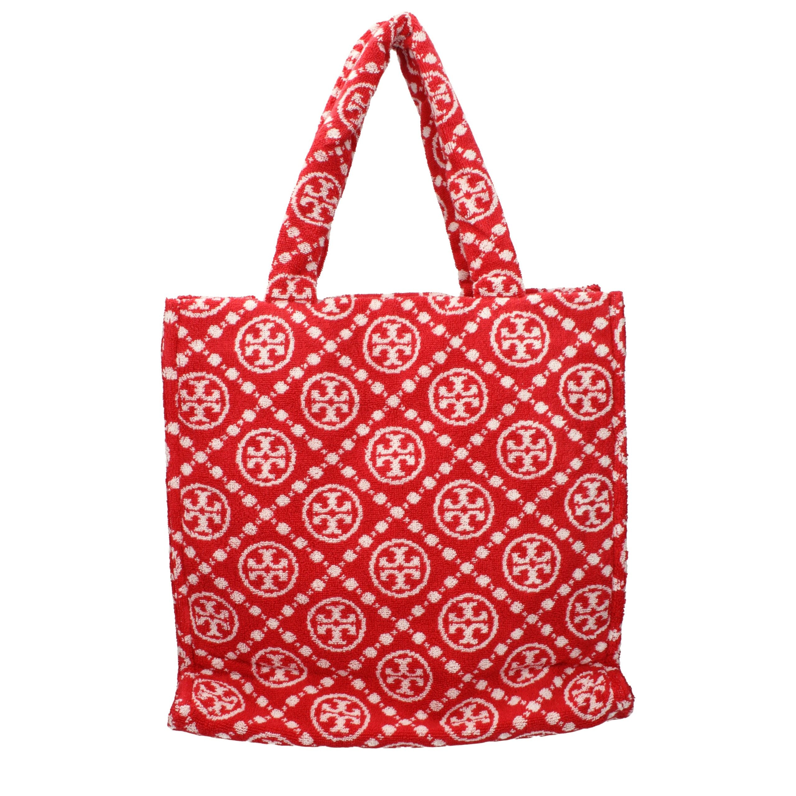 Red Cotton-Like Shoulder Bag