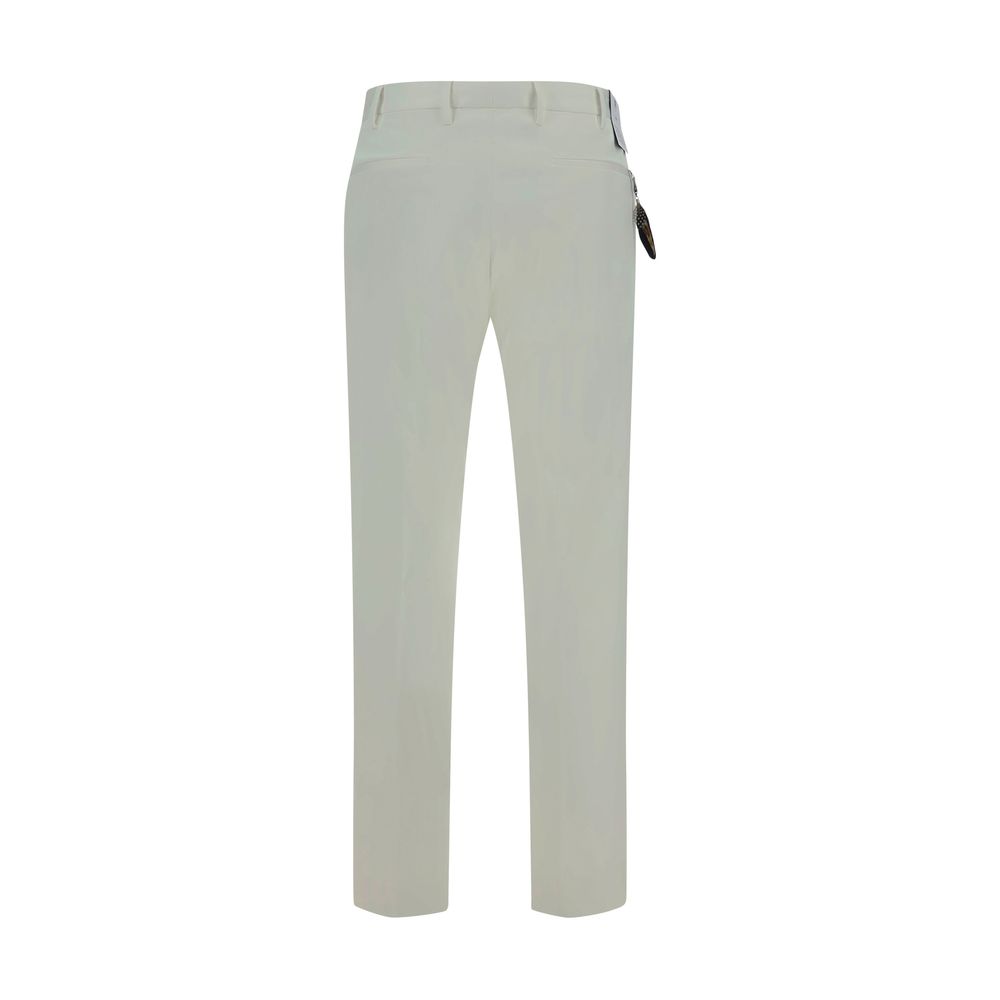 White Cotton Casual Pants