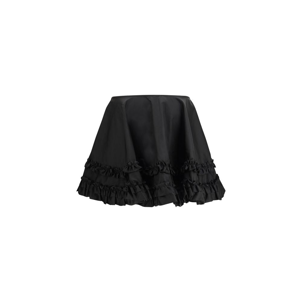 Black Recycled Polyamide Mini Skirt