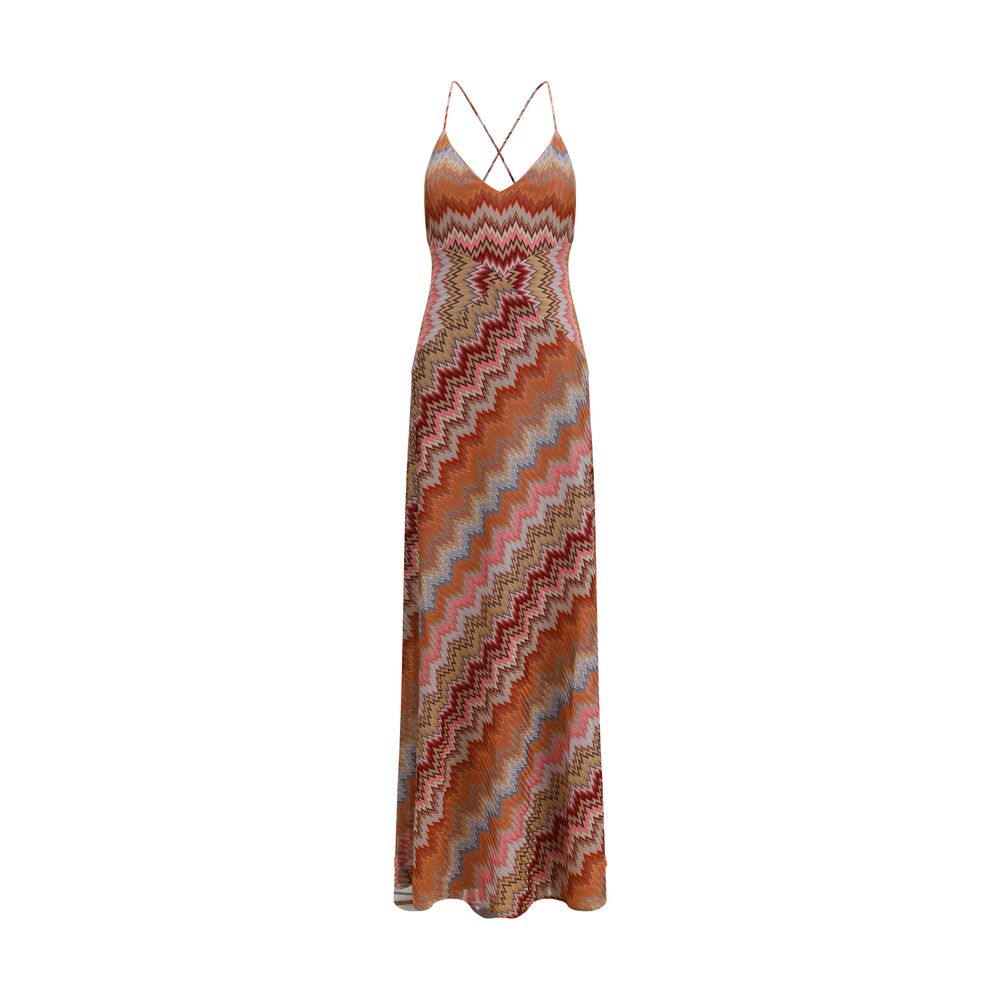 Multicolor Viscose Long Dress
