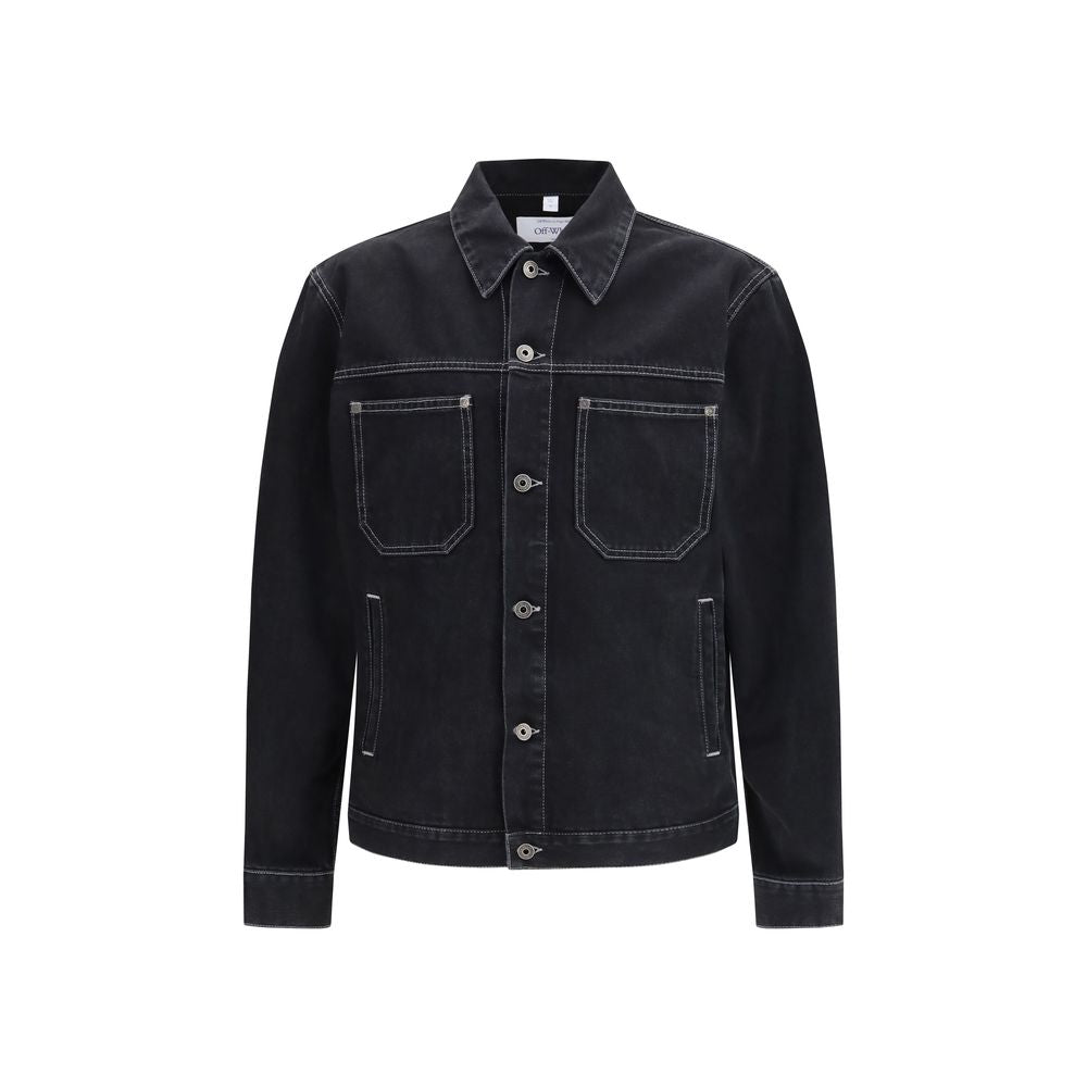Black Cotton Denim Jacket