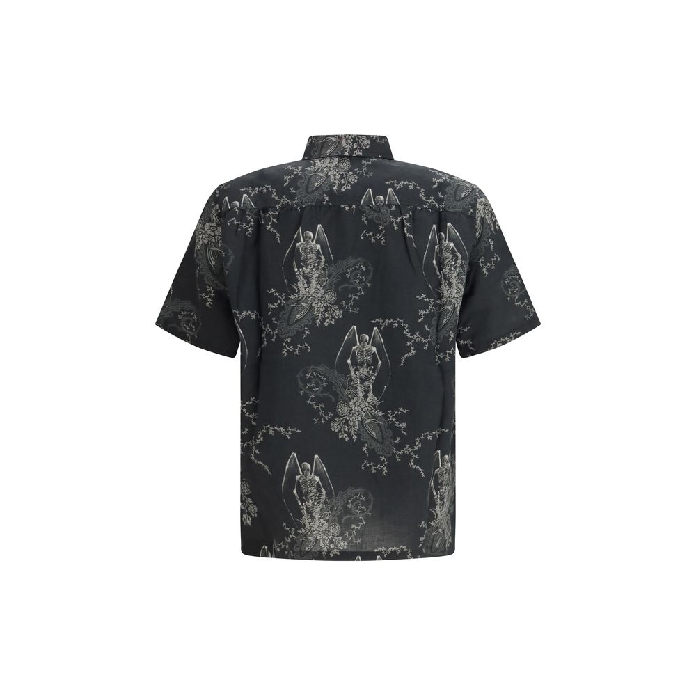 Gray Cotton Pattern Shirt
