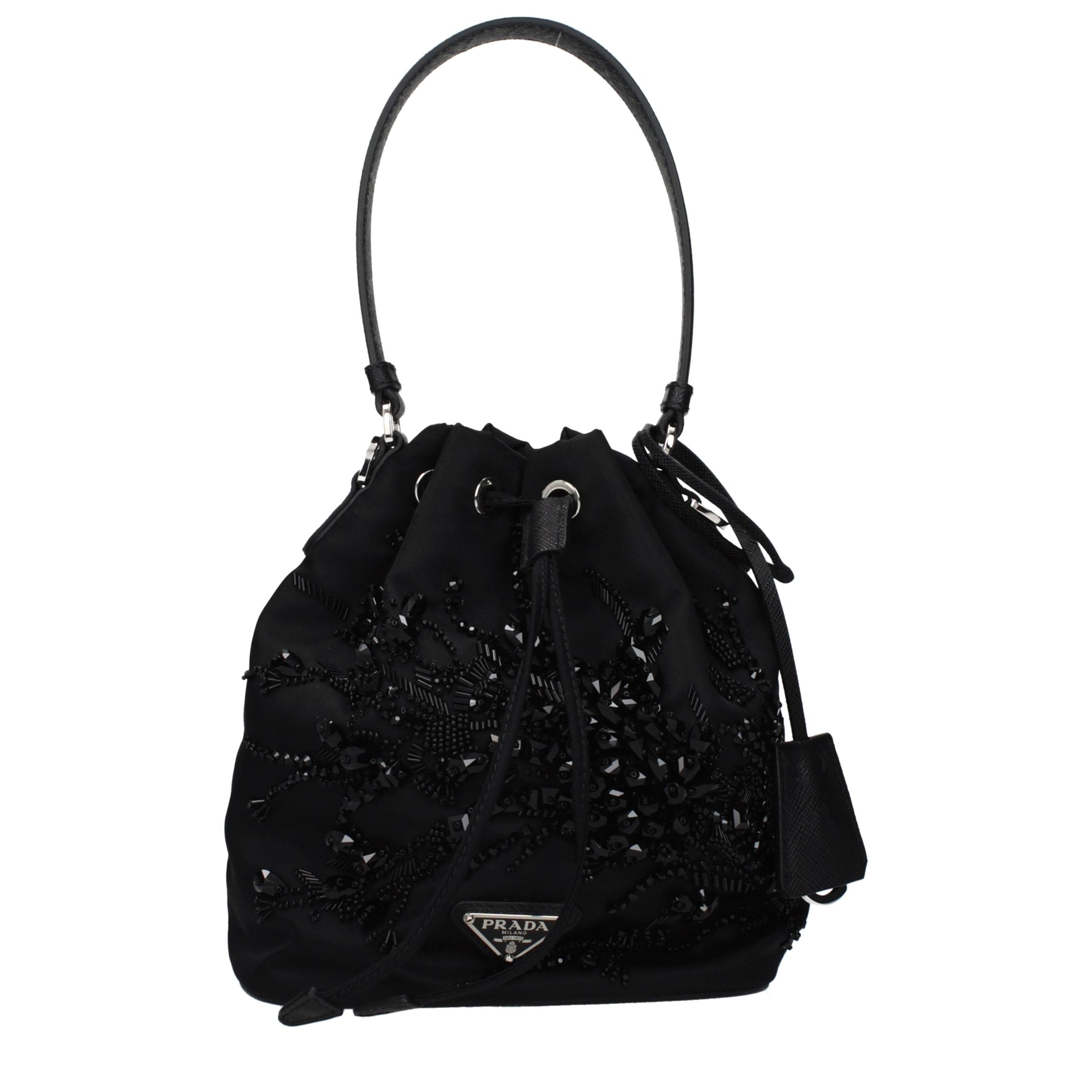 Black Fabric Handbag