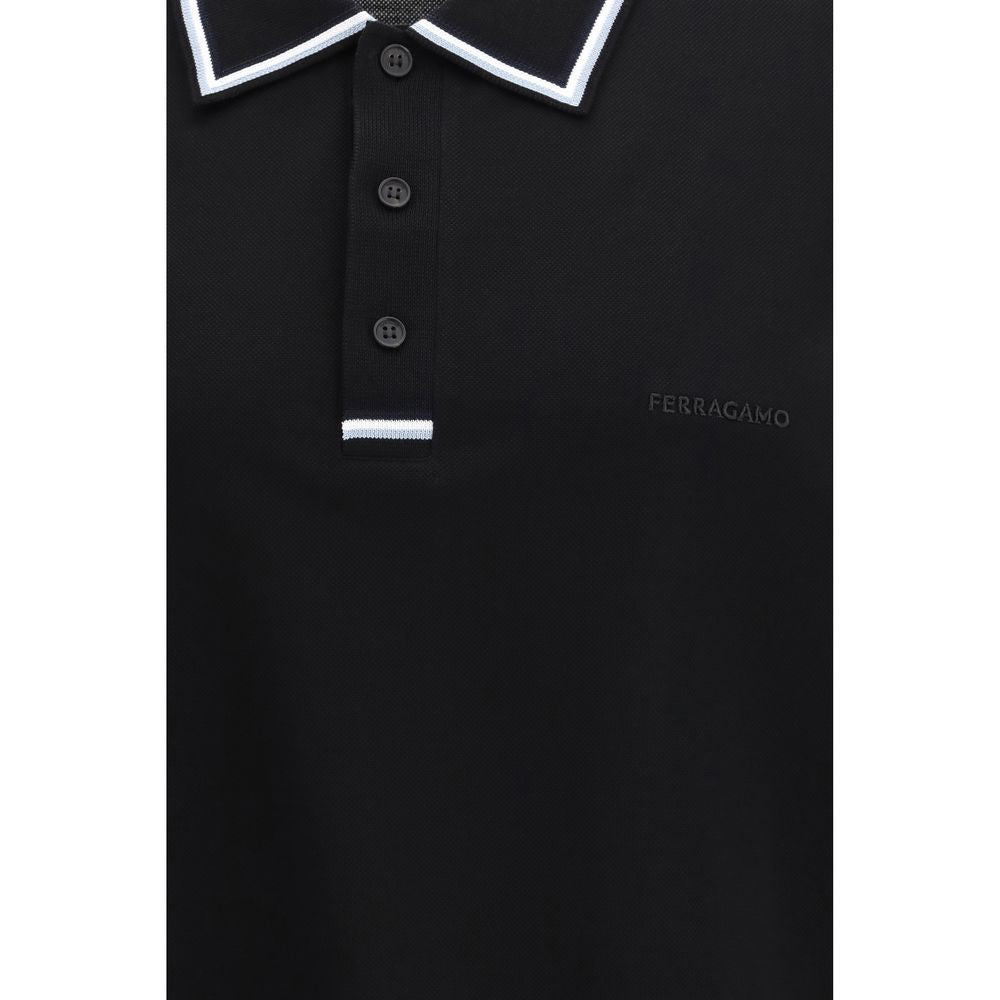 Black Cotton Polo Shirt