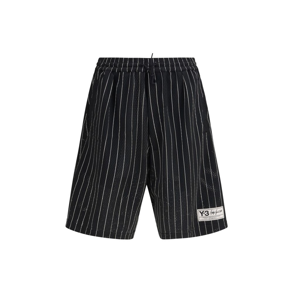 Black Polyester Bermuda Shorts