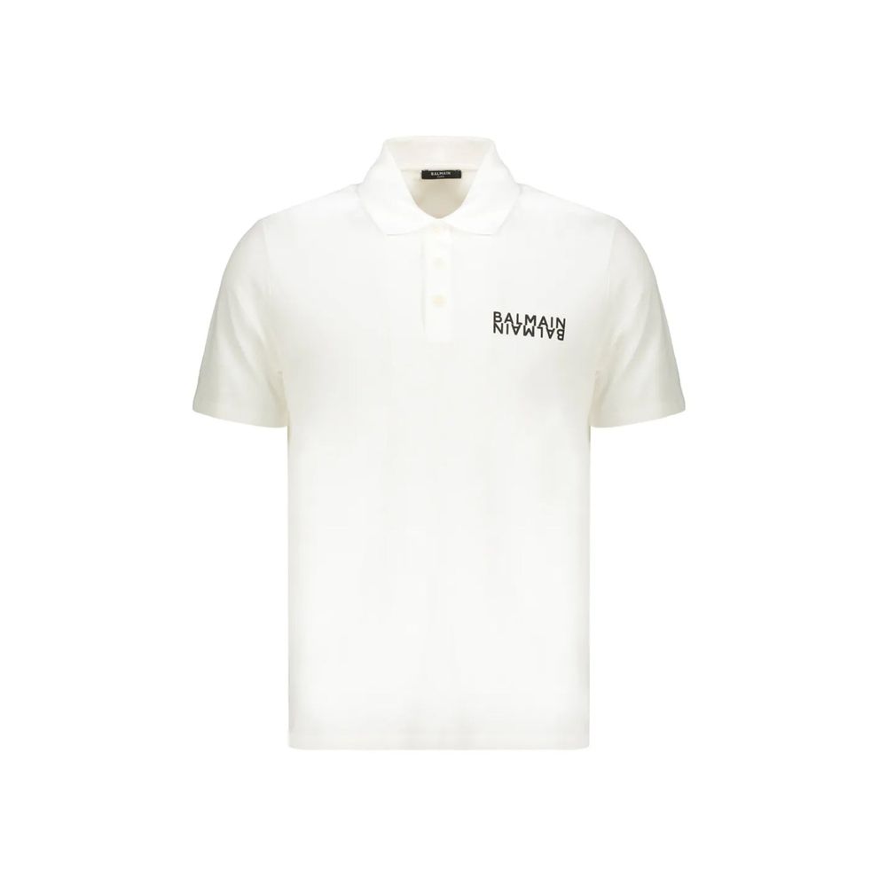White Cotton Polo Shirt
