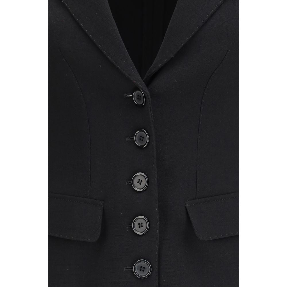 Black Fleece Wool Jackets And Coat