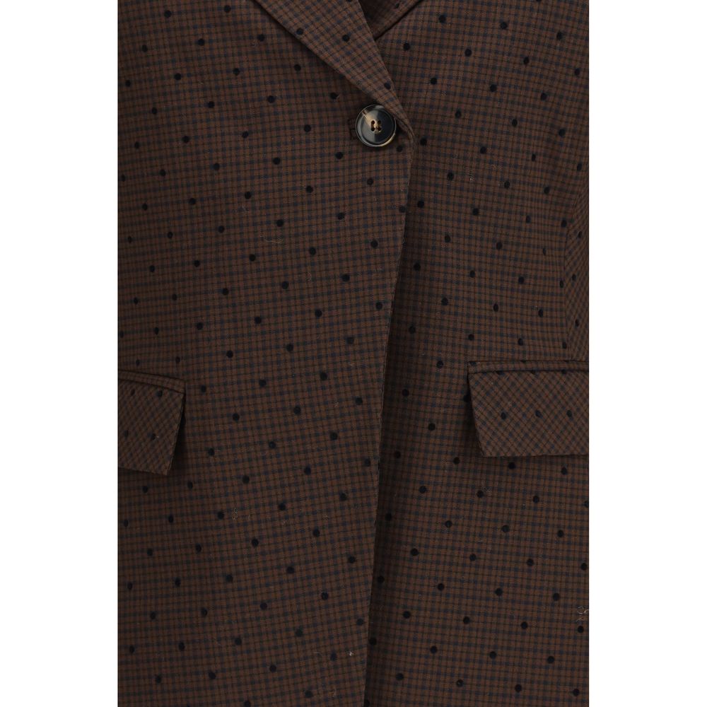 Brown Recycled Polyester Blazer