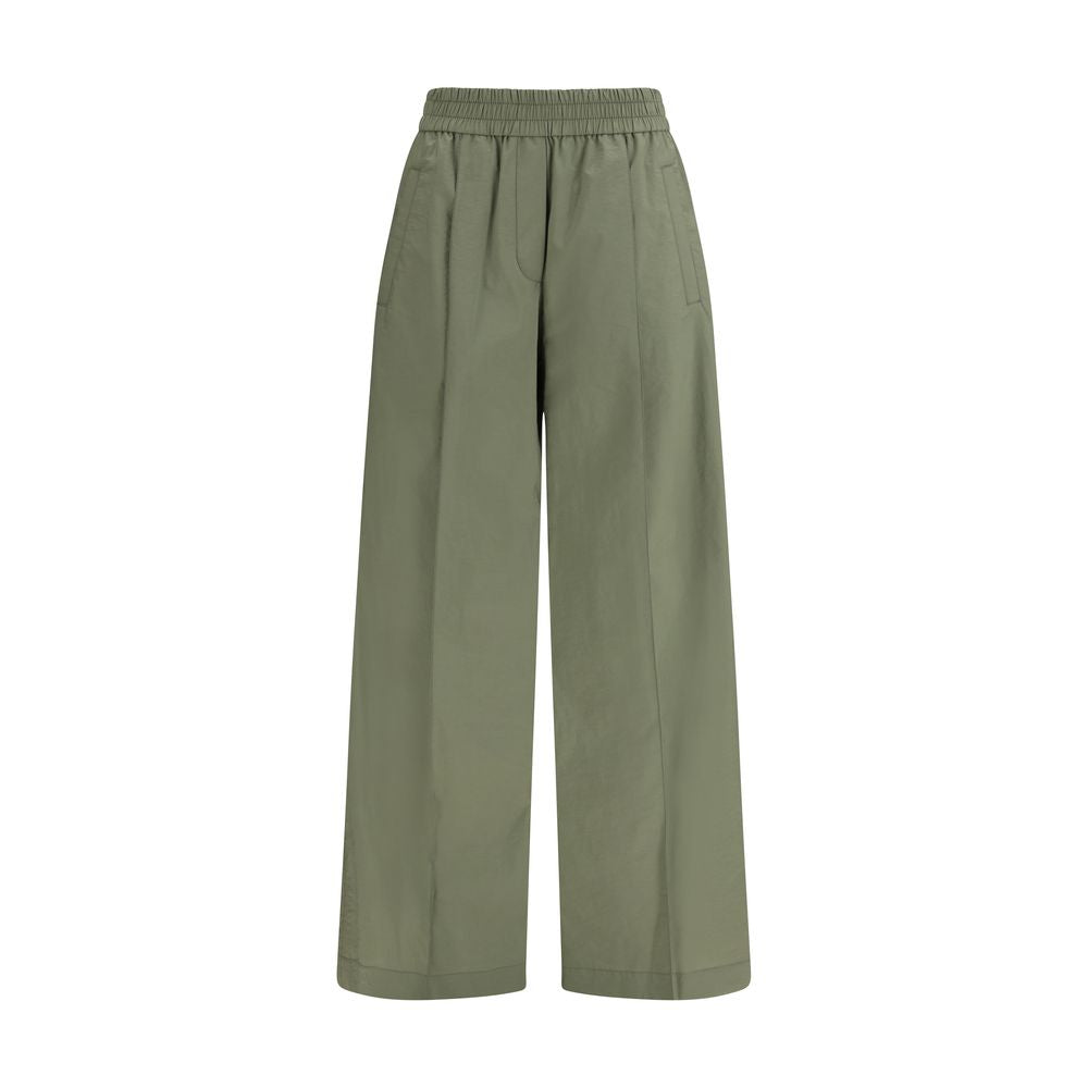 Bicolor Cotton Casual Pants