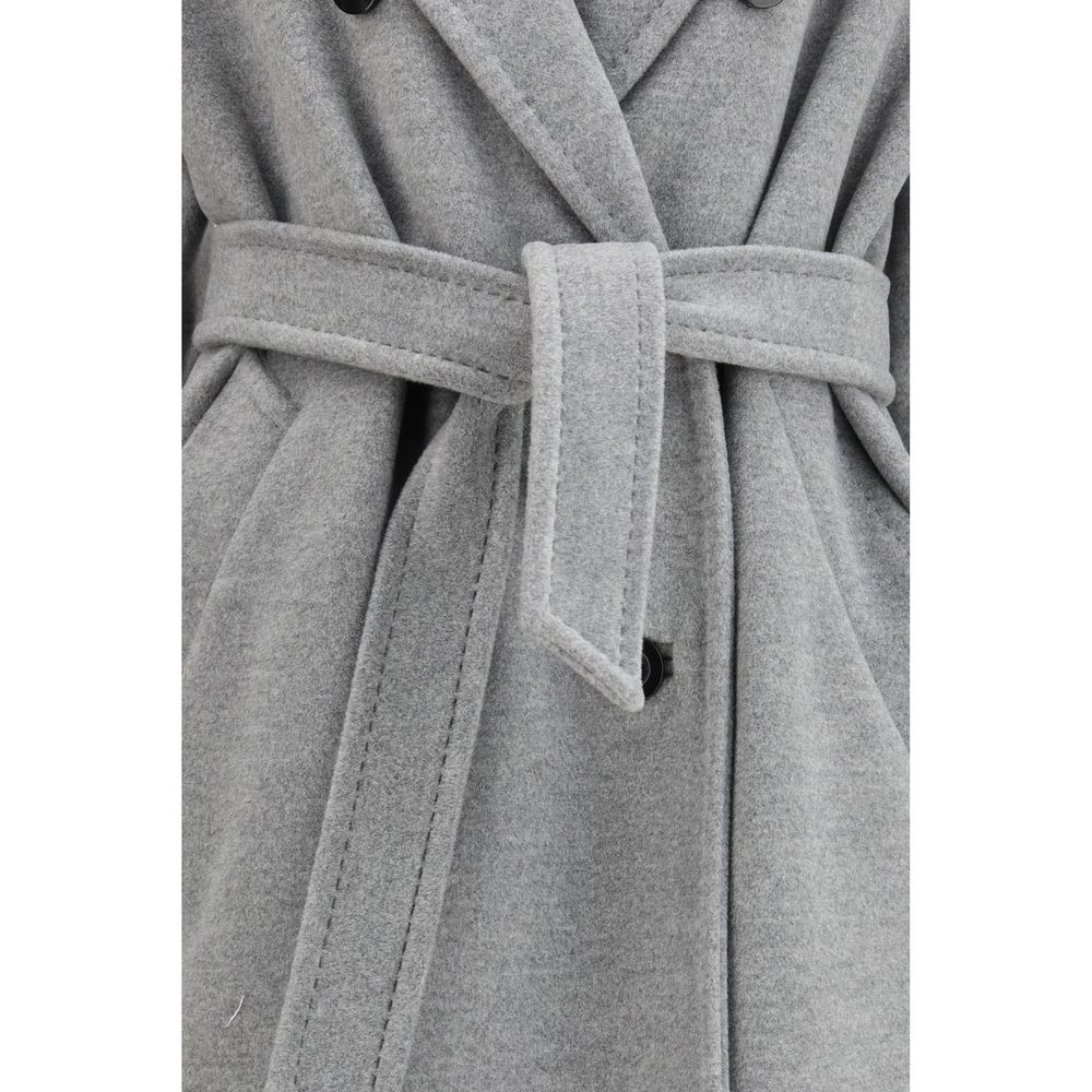 Gray Fleece Wool Coat