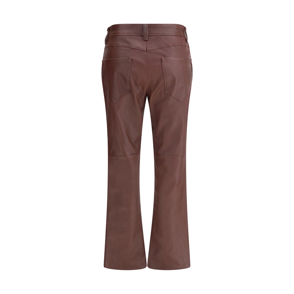 Bordeaux Leather Pants