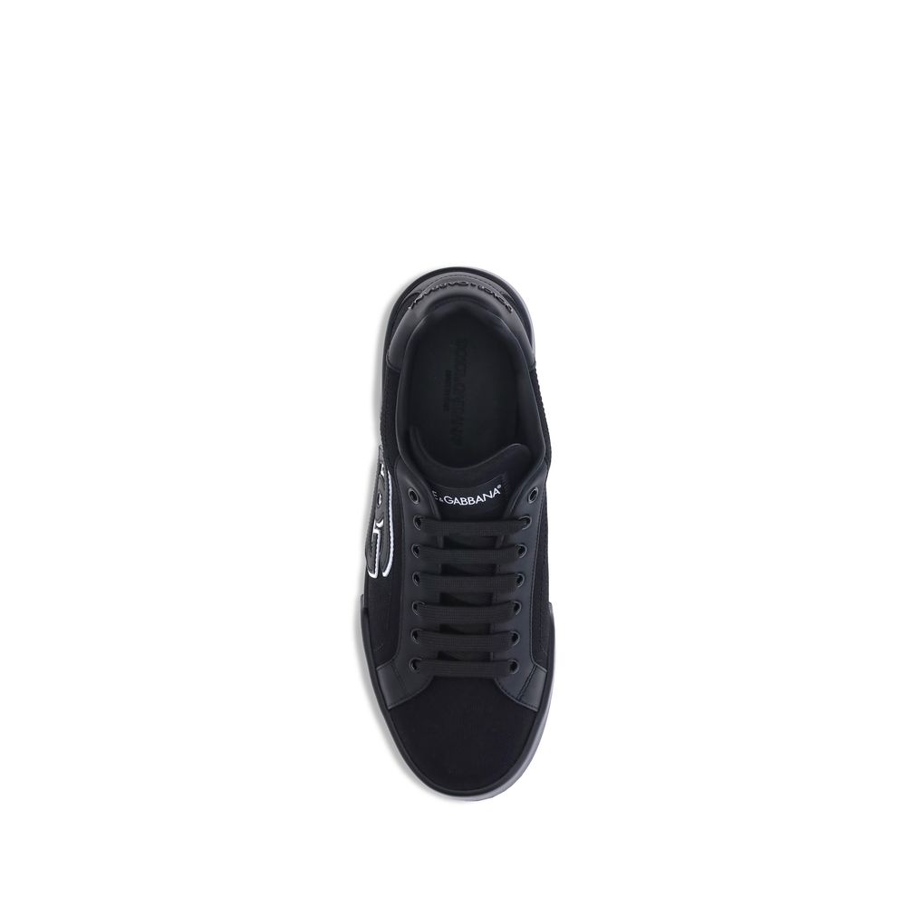 Black Calf Leather Bos Taurus Low Top Sneakers
