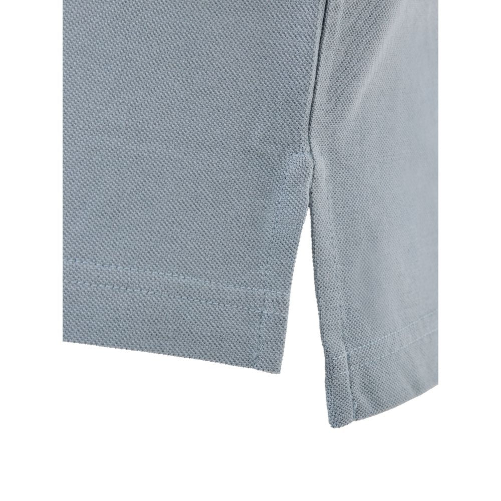 Blue Cotton Polo Shirt