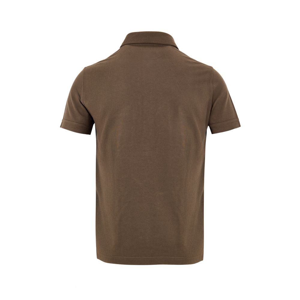 Brown Cotton Polo Shirt