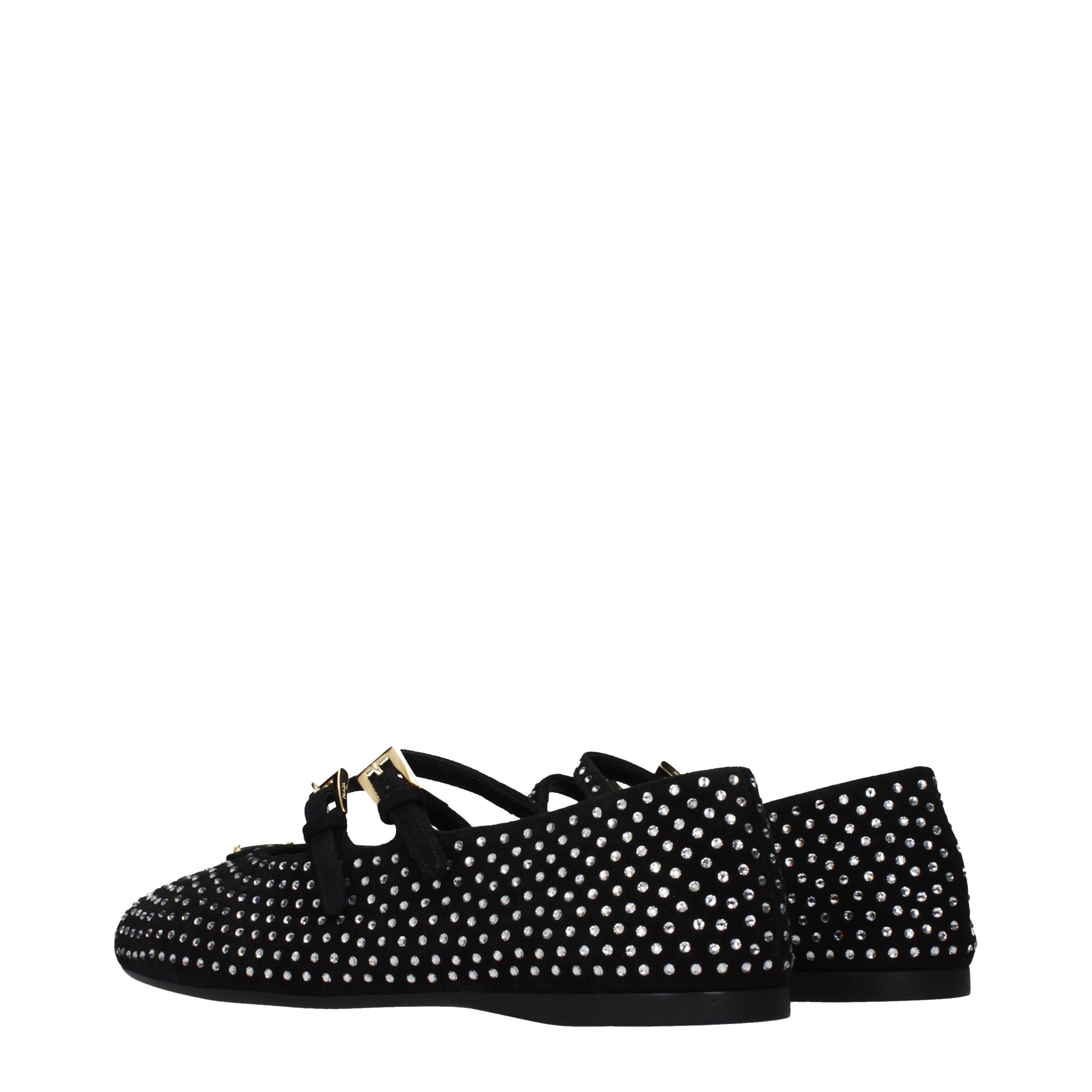 Black Leather Ballet Flats