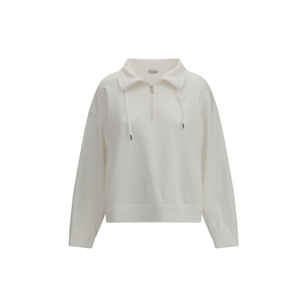 White Cotton Sweatshirt