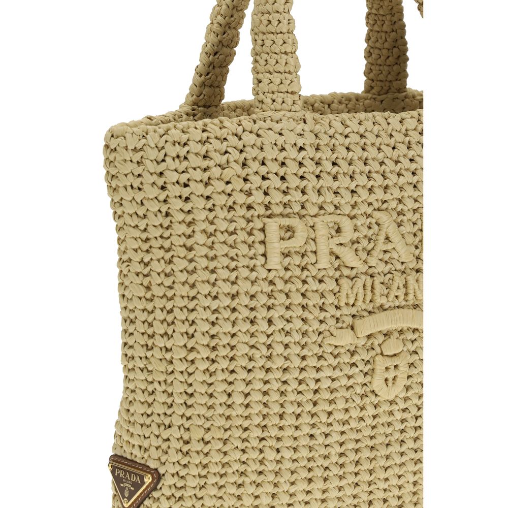 Beige Viscose Handbag