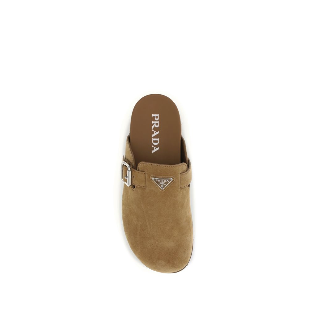 Beige Calf Leather Bos Taurus Mules