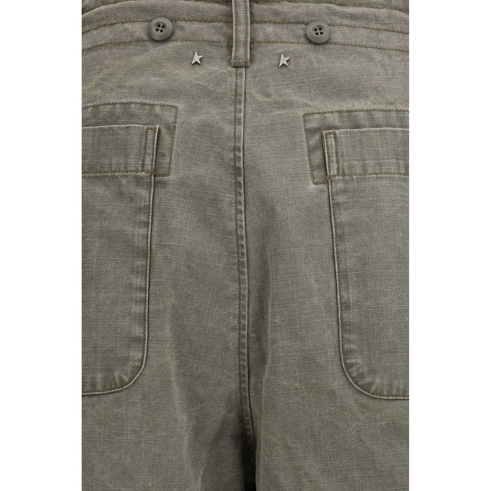 Bicolor Cotton Casual Pants