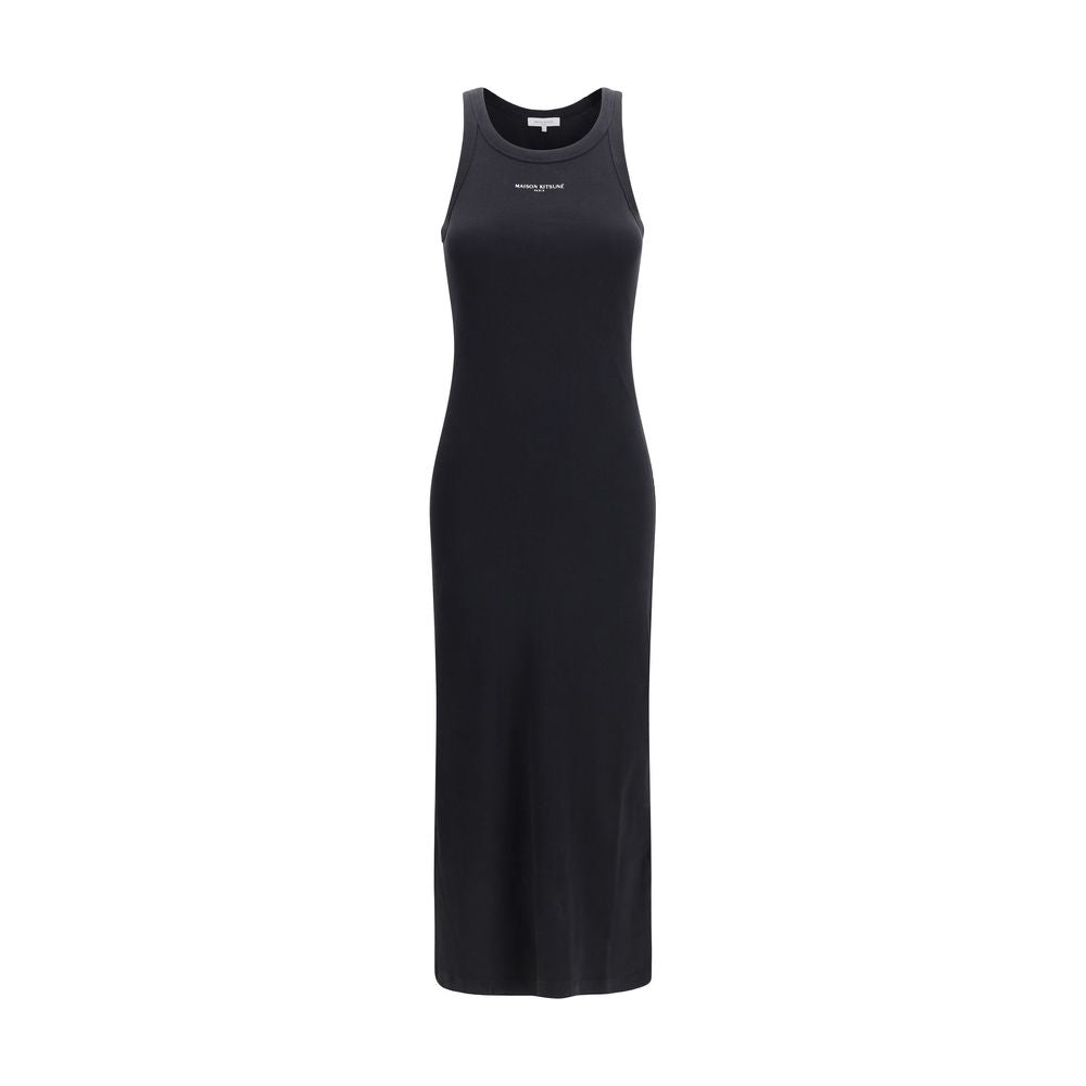 Black Cotton Casual Dress