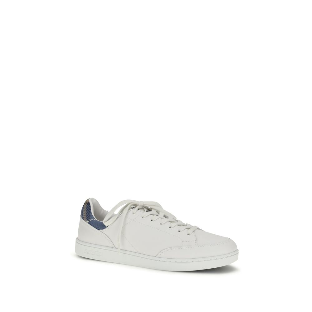 White Calf Leather Bos Taurus Low Top Sneakers