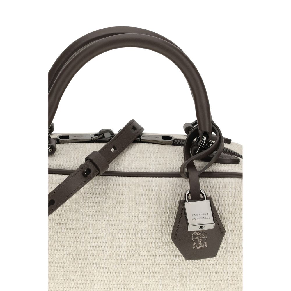 Gray Polyamide Handbag