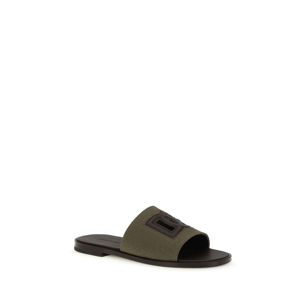 Bicolor Cotton Sandals