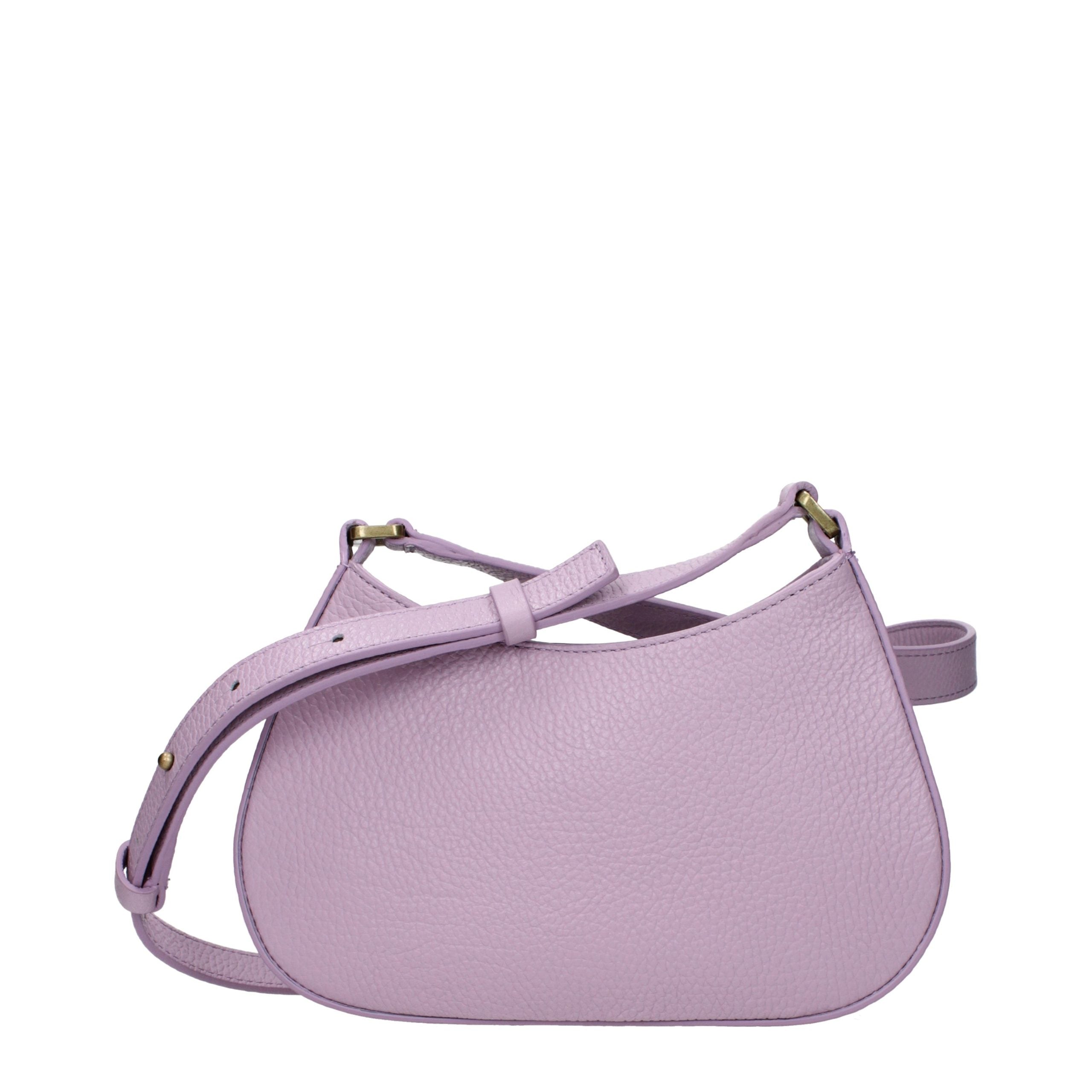 Pink Leather Crossbody Bag