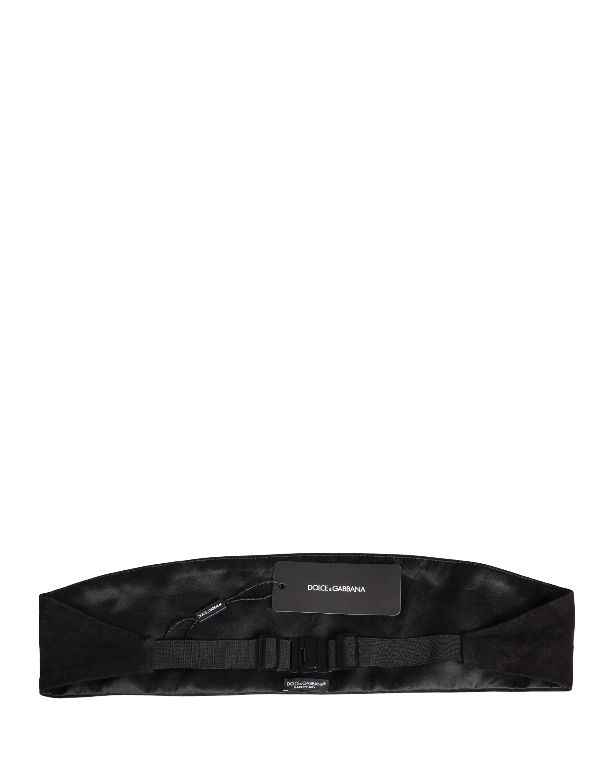 Black Velvet Wide Belt Waist Cummerband Men