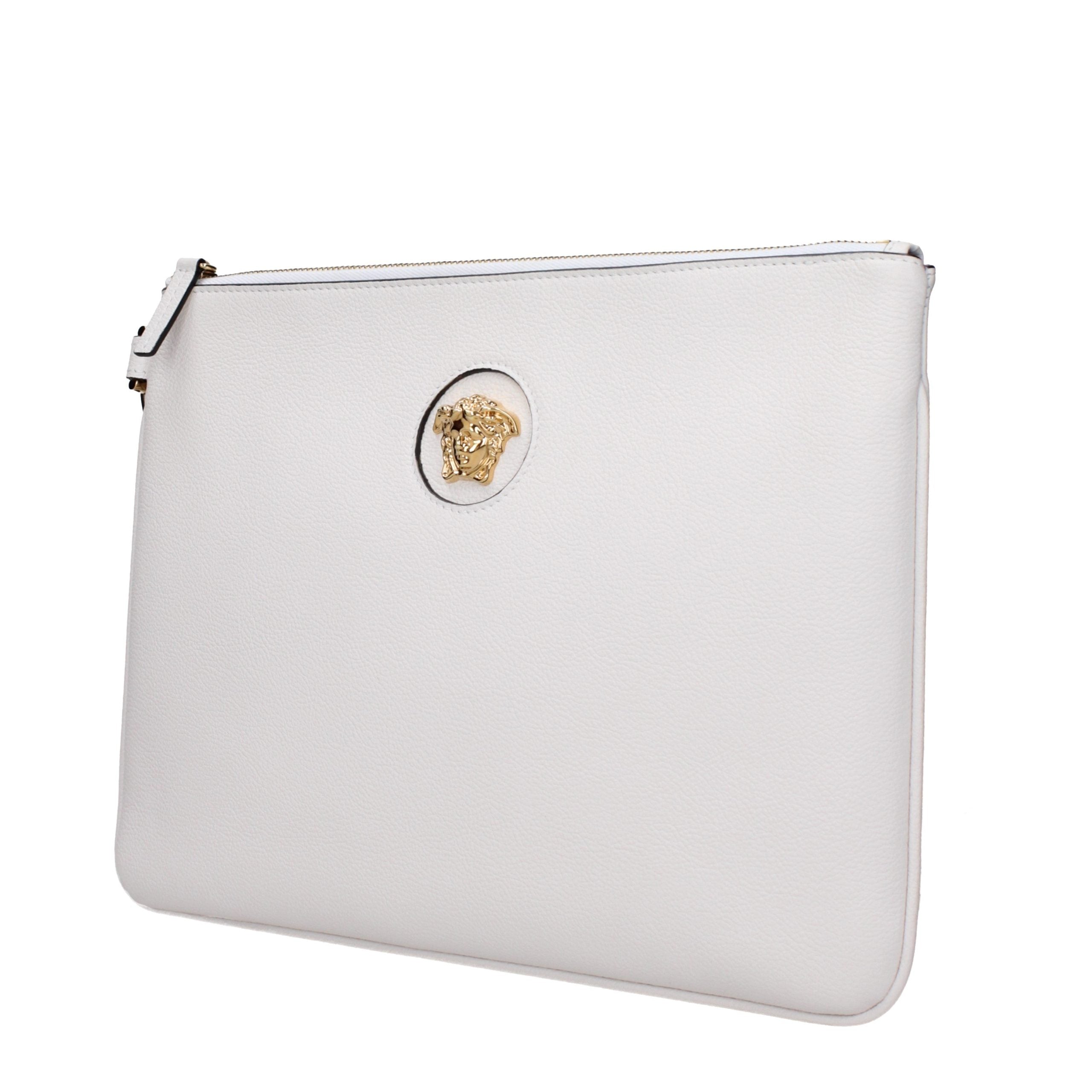 White Leather Clutch Bag