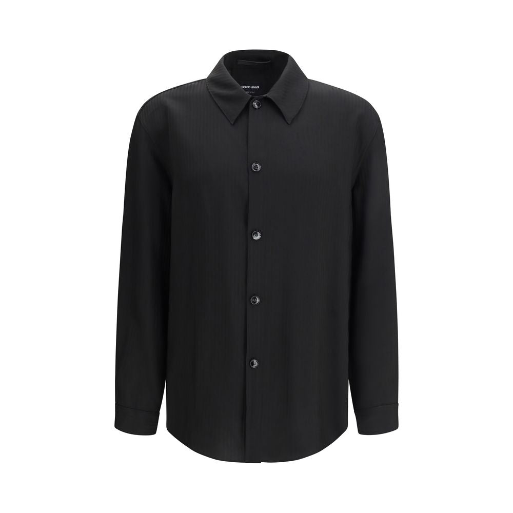 Black Viscose Dress Shirt