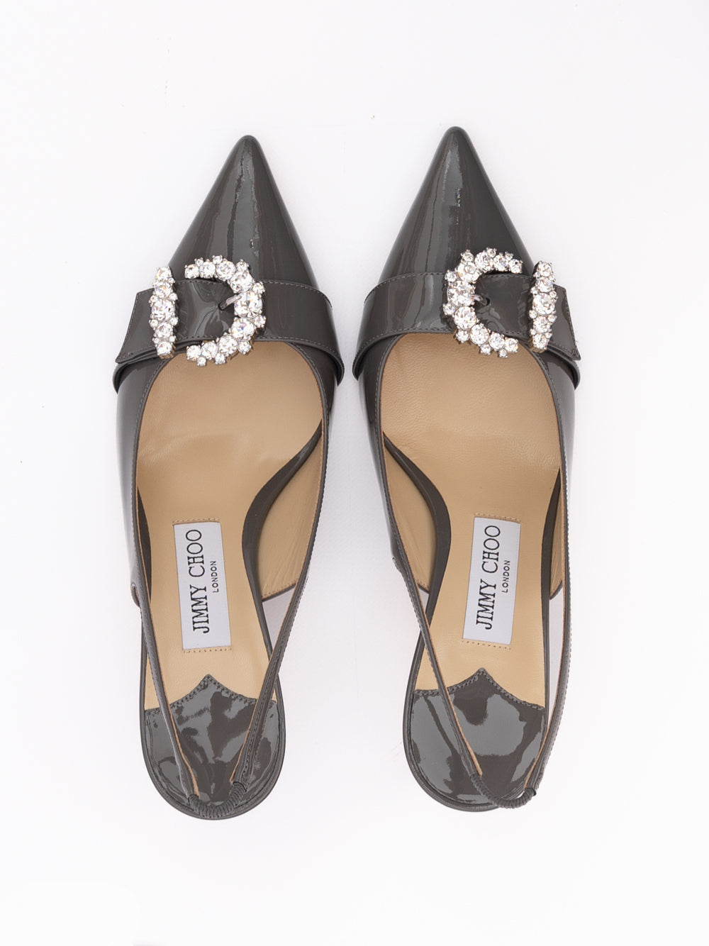 Storm Grey Patent Leather Chery SB 65 Pumps