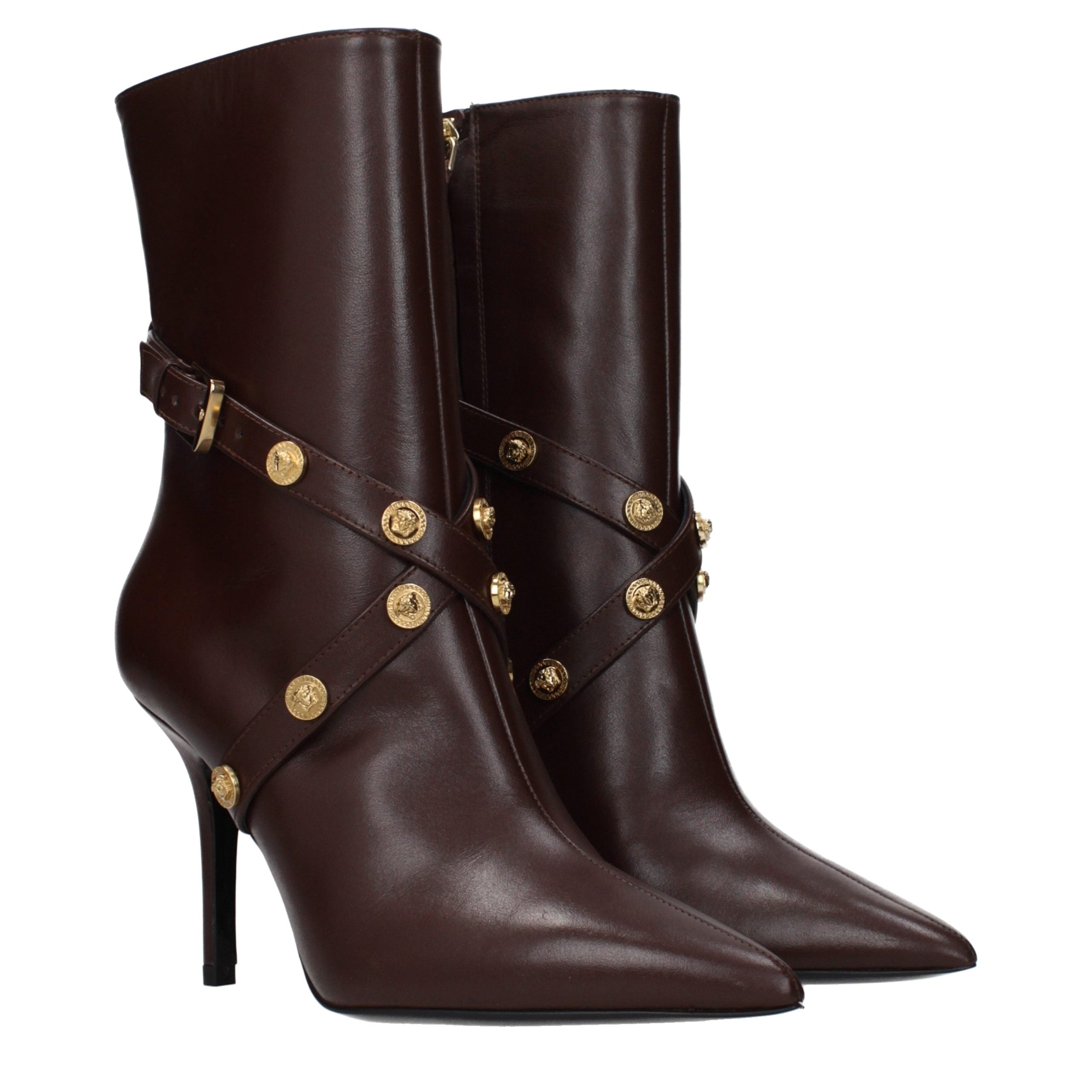 Brown Leather Ankle Boots