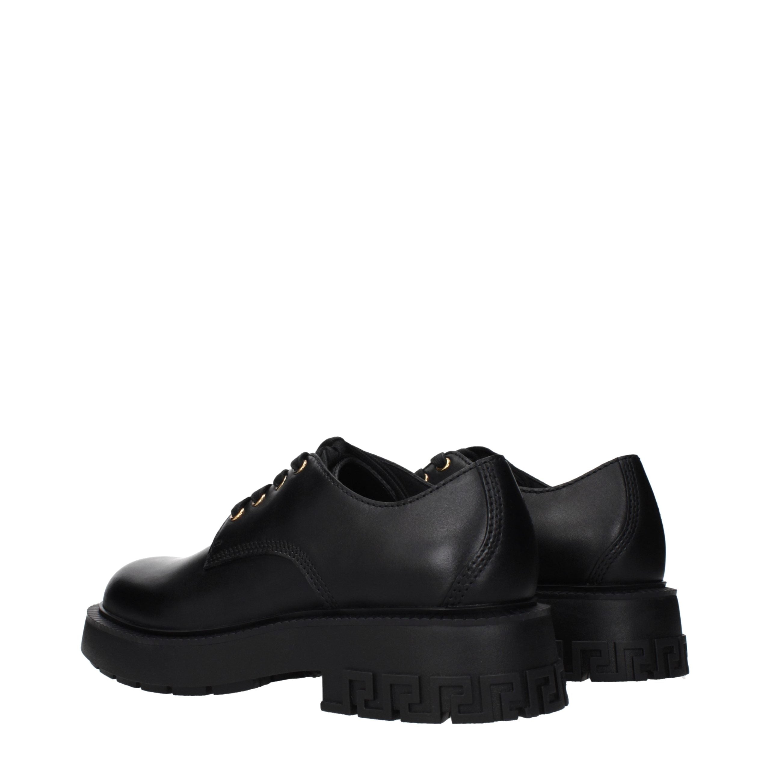 Black Leather Oxfords And Derbies