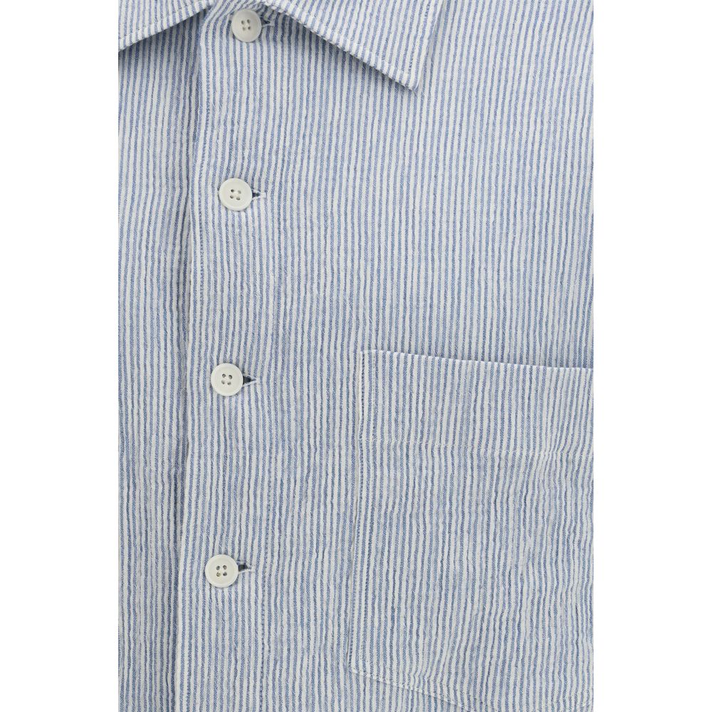 Blue Cotton Pattern Shirt