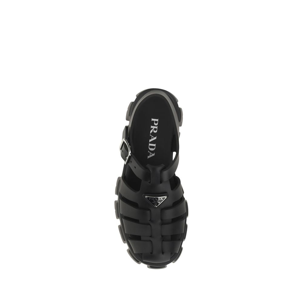 Black Acetate Platform Sandals