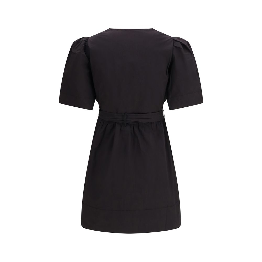 Black Cotton Casual Dress